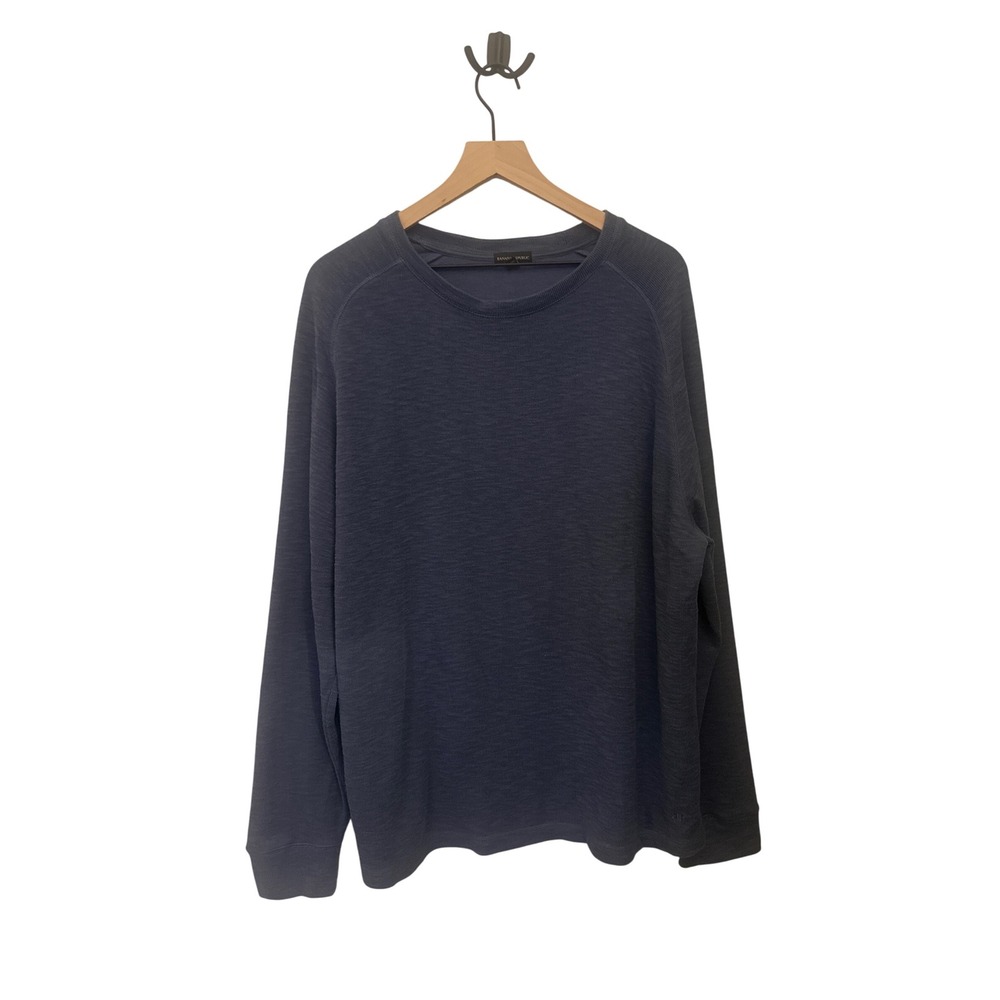 Banana Republic XXL Mens Long‎ Sleeve Blue Waffle Knit Shirt